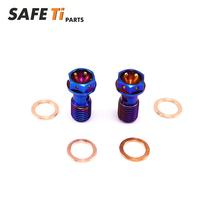 Titanium Banjo Bolt Kit GR5 M10x1(2B+4W)