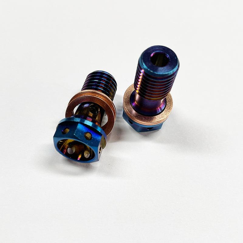 Titanium Banjo Bolt kit fit for HONDA /KAWI/ SUZI/ YAMAHA(2B+4W)