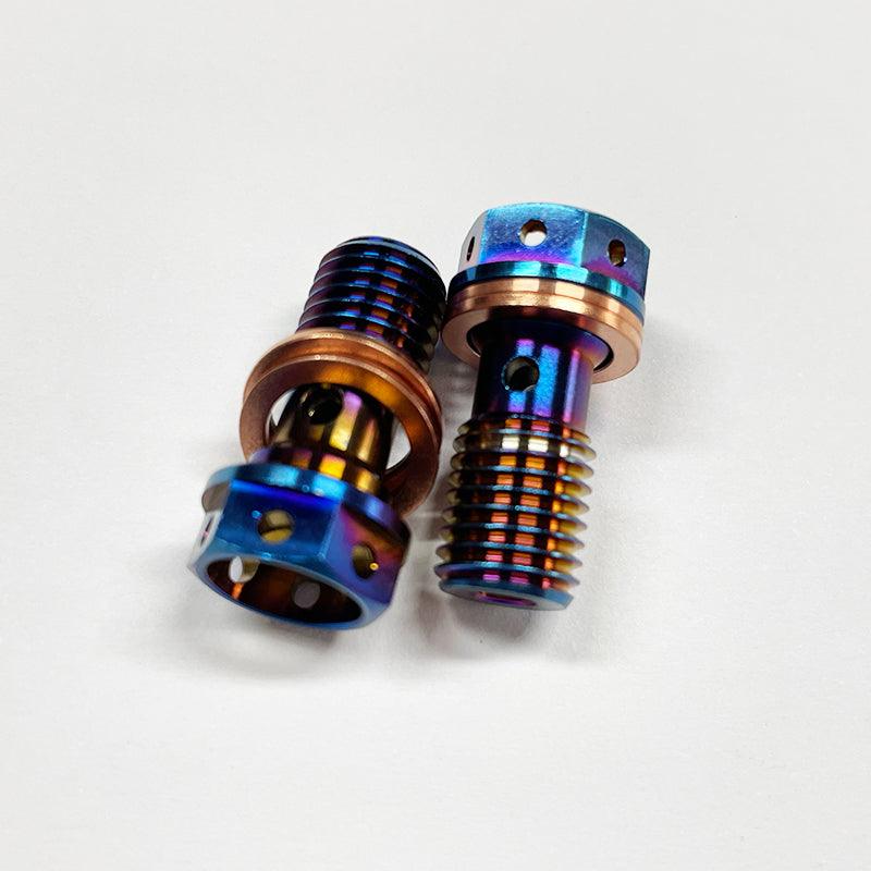 Titanium Banjo Bolt kit fit for HONDA /KAWI/ SUZI/ YAMAHA(2B+4W)