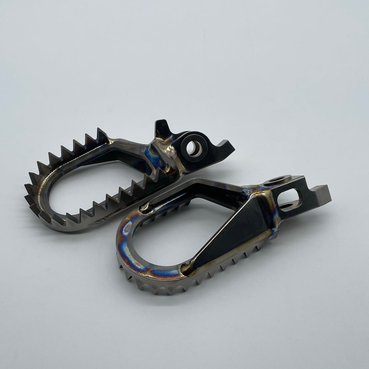 Titanium Foot Pegs Fits Dirt Bike Honda cr crf 125 250 450 -10mm down Offset