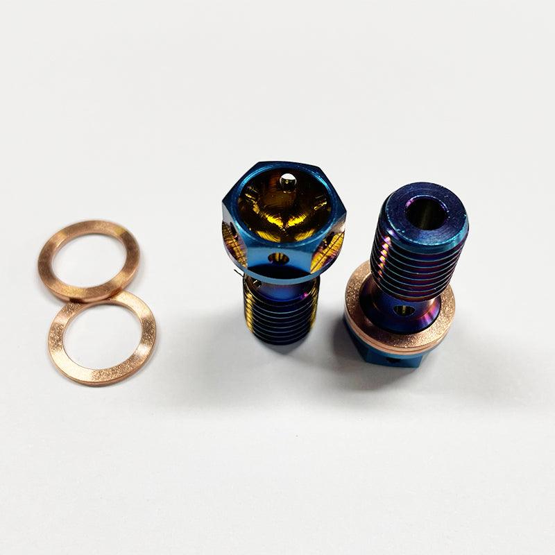 Titanium Banjo Bolt kit fit for HONDA /KAWI/ SUZI/ YAMAHA(2B+4W)