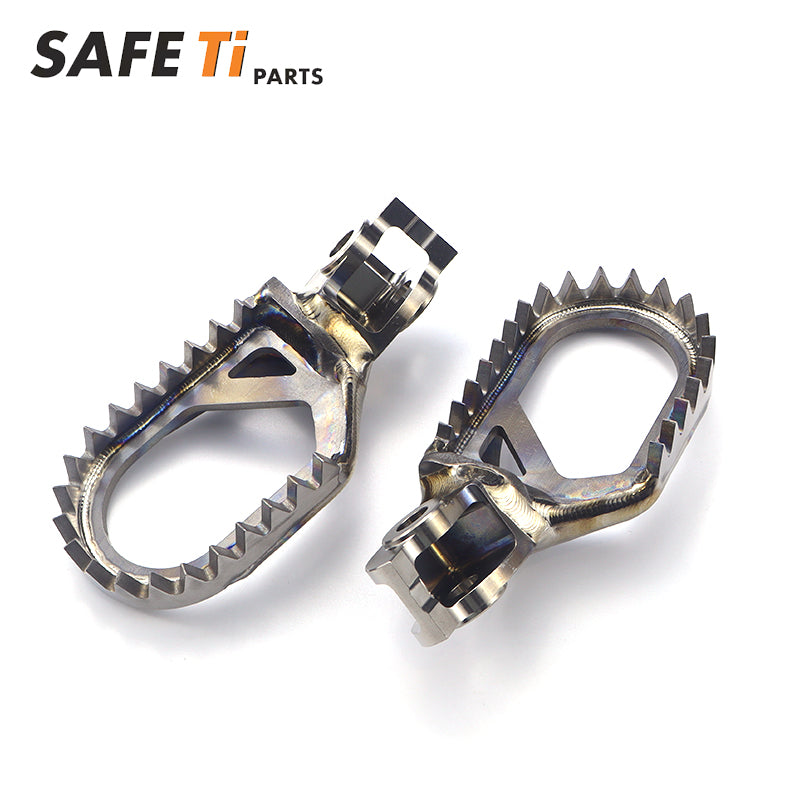 TM Titanium Footpegs With 10mm Back 5mm Down