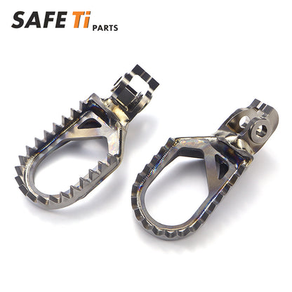 TM Titanium Footpegs With 10mm Back 5mm Down