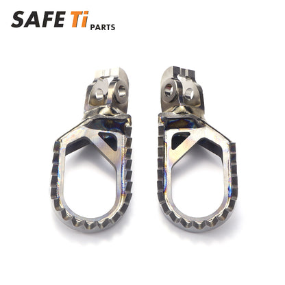 TM Titanium Footpegs With 10mm Back 5mm Down