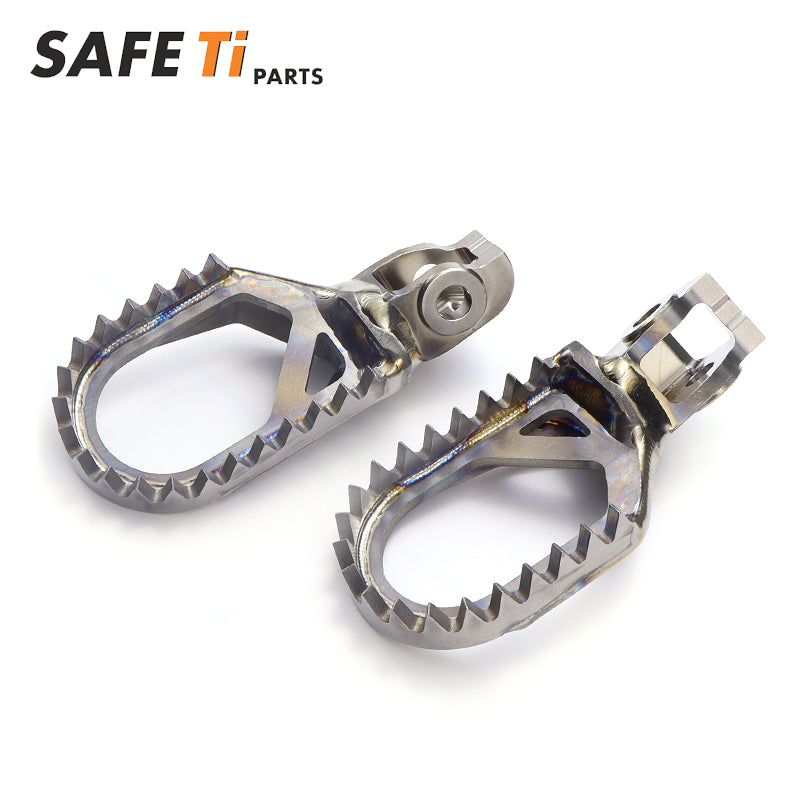 TM Titanium Footpegs With 10mm Back 5mm Down