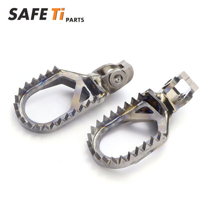 TM Titanium Footpegs With 10mm Back 5mm Down