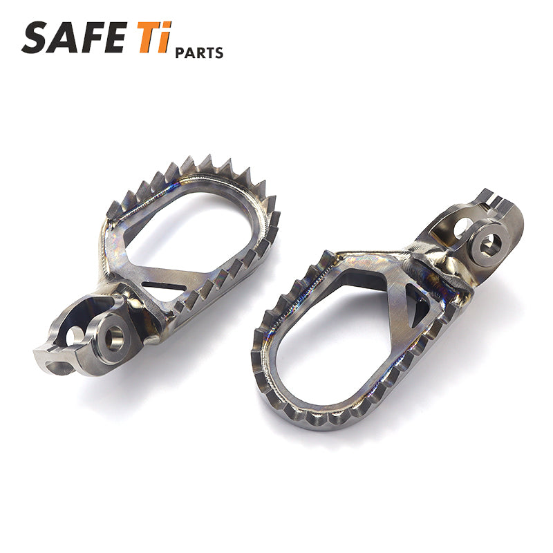 TM Titanium Footpegs With 10mm Back 5mm Down