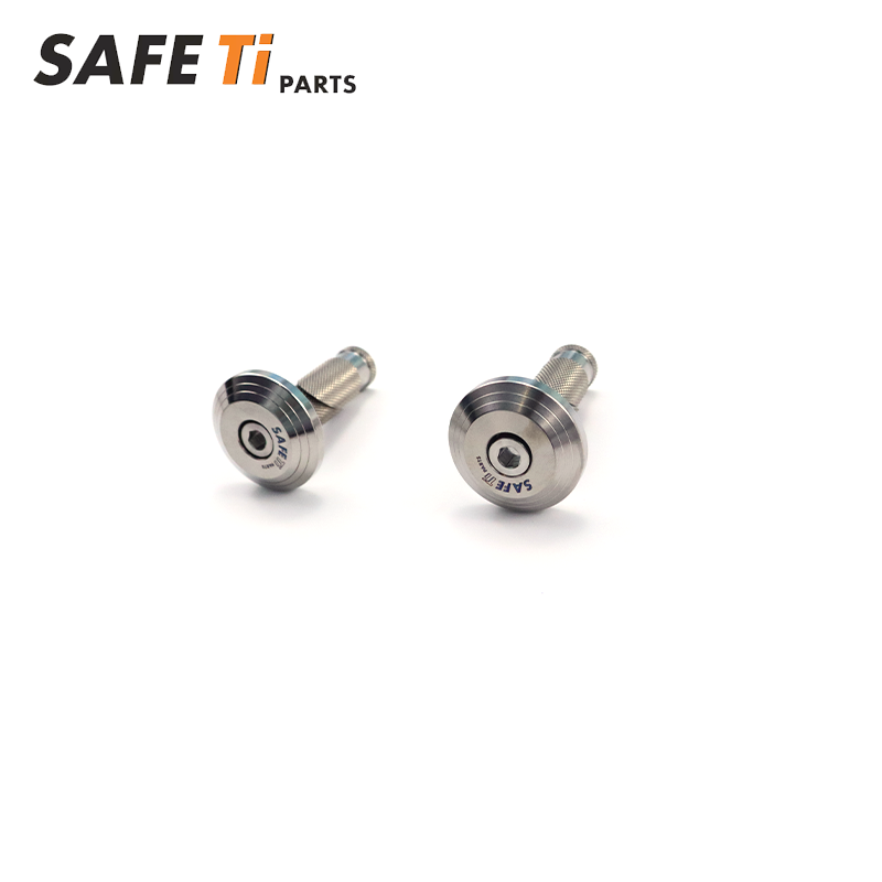 SAFETi GR5 Titanium Handlebar Bar End Plugs 14.5mm (Pair)